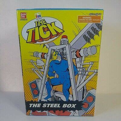 tick steel box|Bandai 1995 THE TICK Steel Box and complete set of 4 Tick.